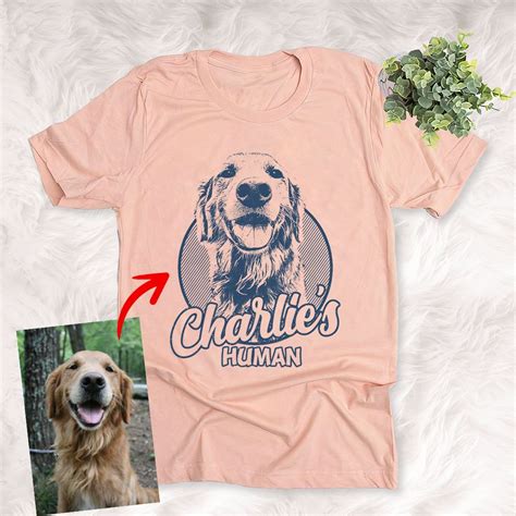 Customized Dog Shirts For Humans Custom Dog Portrait Photo T Shirts