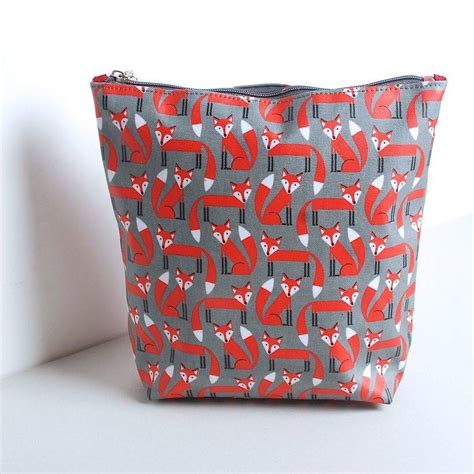Personalised Fox Print Make Up Bag By Penelopetom