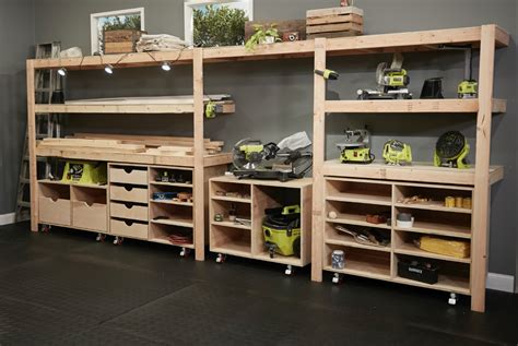 Ryobi Nation Built In Shelves Garage Workshop Organization Diy