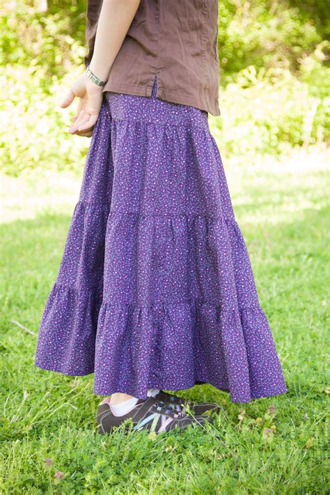 Girls Modest Tiered Peasant Prairie Skirt Choose Your Fabric Etsy
