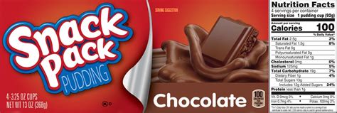 38 Snack Pack Pudding Nutrition Label Labels 2021