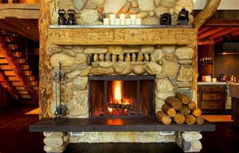 Catskills cabin rentals newest log cabin located on the secluded and private lake albanese. Standout Riverstone Fireplaces . . . Cozy Cabin Hearths!