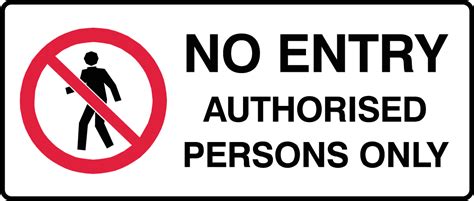 Plastic Tags No Entry Authorised Persons Only 2 Safety Sign