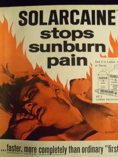 Solarcaine Ad Spray Lotion Vintage Ads Sunburn