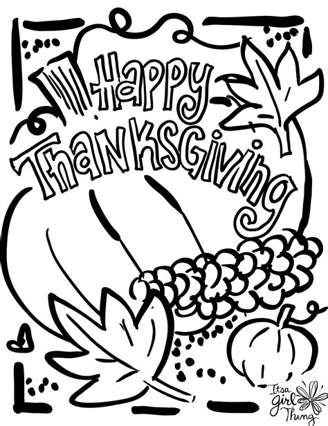 Happy Thanksgiving Color Sheets Thanksgiving Drawings Drawings