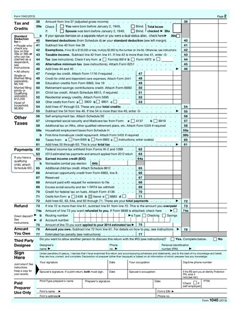 1040 Us Individual Income Tax Return With Schedule A