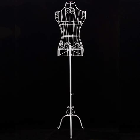 Female White Metal Steel Wire Mannequin Dress Form For Sewing Display