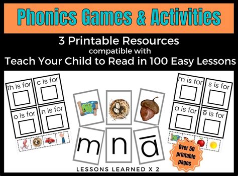 Teach Your Child To Read In 100 Easy Lessons Phonics Activities
