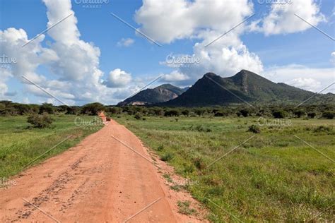 Savanna Landscape In Kenya Africa Containing Africa Tsavo West And