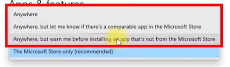 How To Change App Recommendation Settings For Installing An App That Is