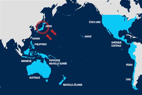 Alerte Au Tsunami La Carte Du Pacifique