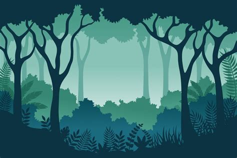 Premium Vector Jungle Landscape Illustration