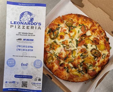 Leonardos Pizzeria Menu In Weymouth Massachusetts Usa