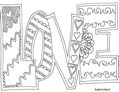 Love Coloring Page Love Coloring Pages Quote Coloring