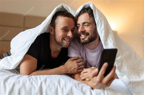 premium photo happy gay couple having tender moments in bedroom homosexual love relationship