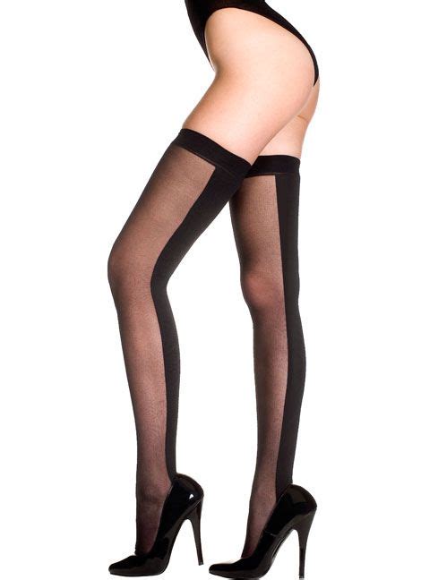 Sheer Opaque Thigh High Stockings Striped Stockings Hosiery