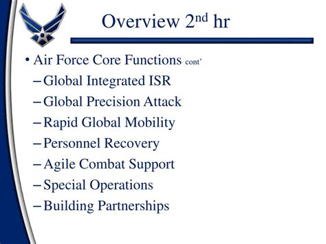 Ppt Air Force Core Functions Powerpoint Presentation