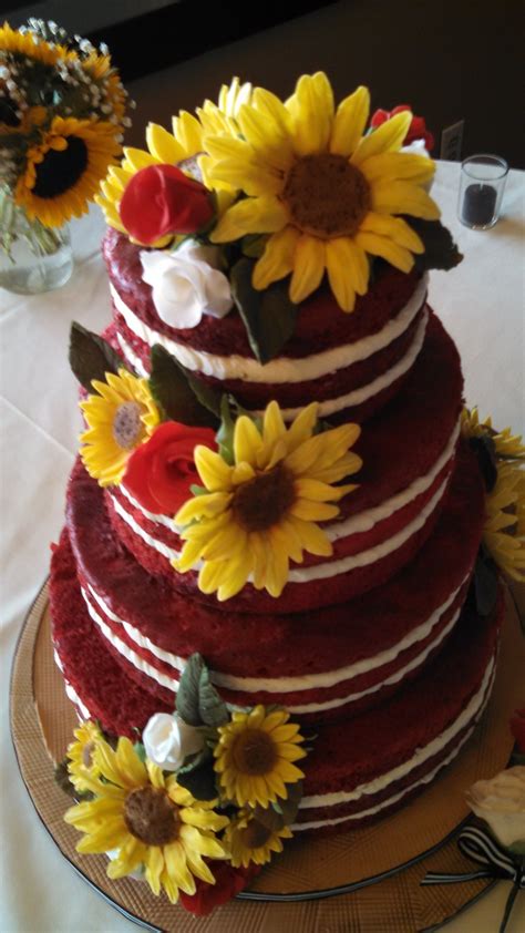 There is something so elegant about a red velvet cake. Red Velvet Naked Cake - CakeCentral.com