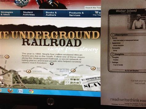 Scholastic Underground Railroad Interactive Site Teacher