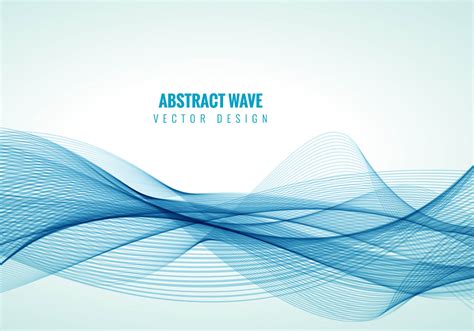 Blue Line Waves Background Vector Download Free Vector Art Stock