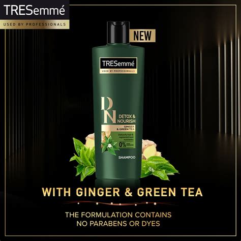 Tresemme Detox And Nourish Shampoo With Ginger And Green Tea 330ml