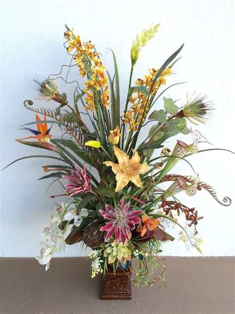 Tropical Arrangement Designed By Arcadia Floral And Home Decor Creative Flower Arrangements