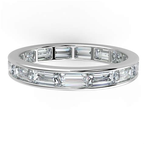 125ct Horizontal Baguette Diamond Full Eternity Ring Platinum Last