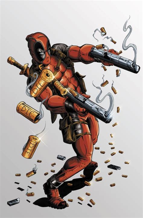 Deadpool Coloured By ~nineteenpsg On Deviantart Deadpool Illustration
