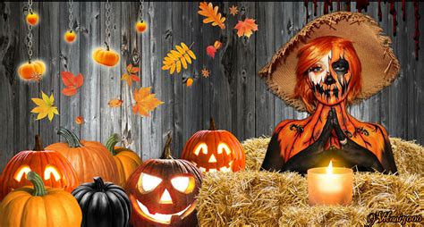 Pumpkin Scarecrow Wallpaper 1 By Vitani4000 On Deviantart