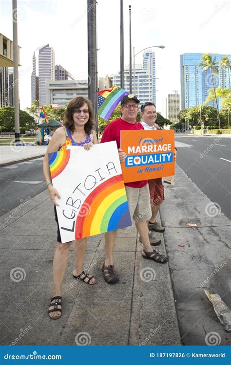 Marriage Equality Rally At The Hawaii State Capital Editorial Photo Image Of Rally Full