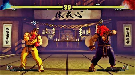 Ryu Vs Akuma Hardest Street Fighter V YouTube