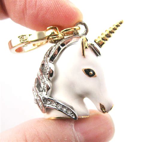 Limited Edition White Unicorn Animal Pendant Necklace · Dotoly Animal