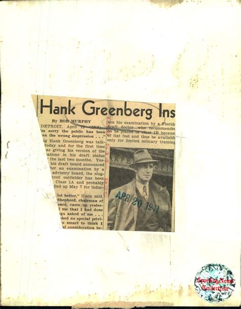 Lot Detail 1941 Hank Greenberg Detroit Tigers The Sporting News