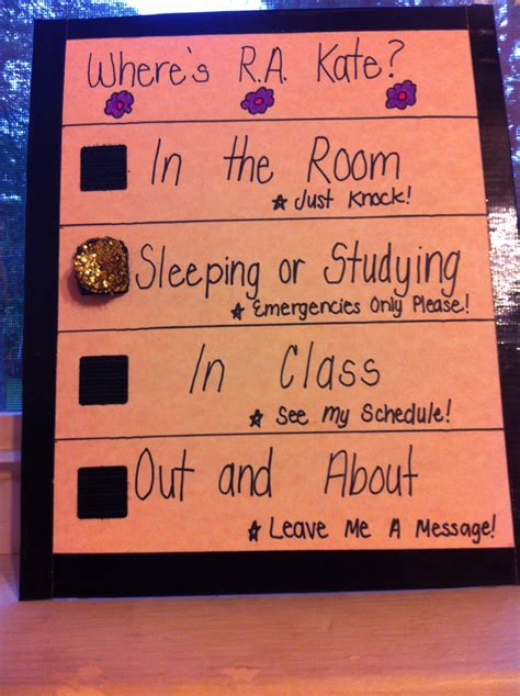 Wheres My Ra Board Let Your Wonderful Residents Know Where You Are Super Easy To Make And