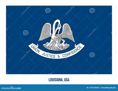 Louisiana Flag Vector Illustration On White Background Usa State Flag