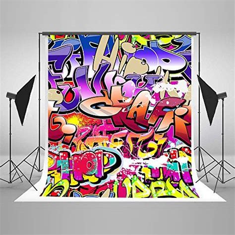 5x7 Ft Microfiber Hip Hop Graffiti Photography Backdrops