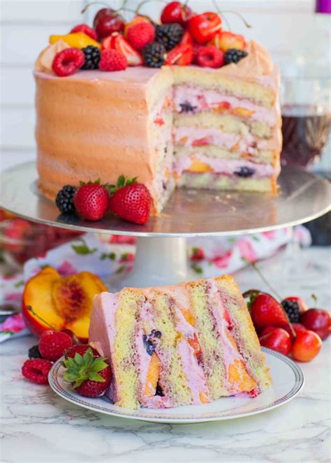 A delicious cake perfect for the christmas season. Summer Fruit Sangria Cake Recipe (video) - Tatyanas ...