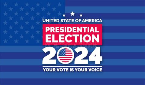 Presidential Election 2024 Background Design Template With Usa Flag