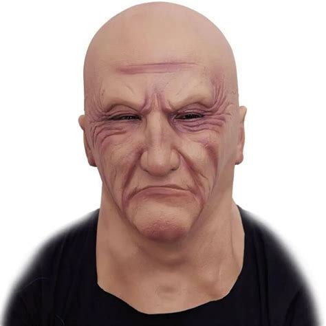 newest realistic latex old man mask male disguise halloween fancy dress head rubber adult party