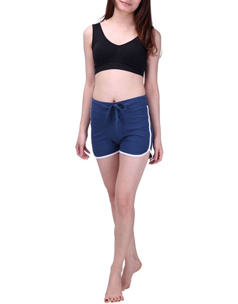 hde hde women s retro fashion dolphin running workout shorts midnight blue x large