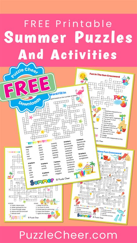 Printable Summer Puzzles Puzzle Cheer