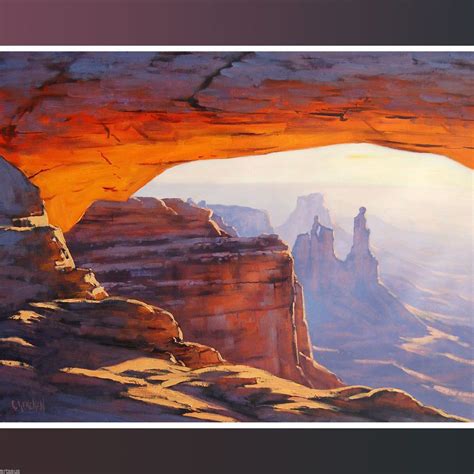 Mesa Arch Canyon Oil Painting Utah Landscape Desert Southwestern