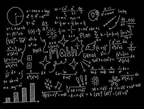 Realistic Math Chalkboard Background Illustration 29710956 Vector Art