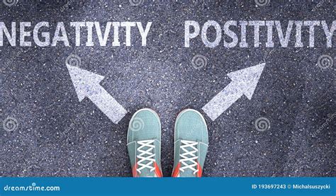 Negativity And Positivity As Different Choices In Life Pictured As