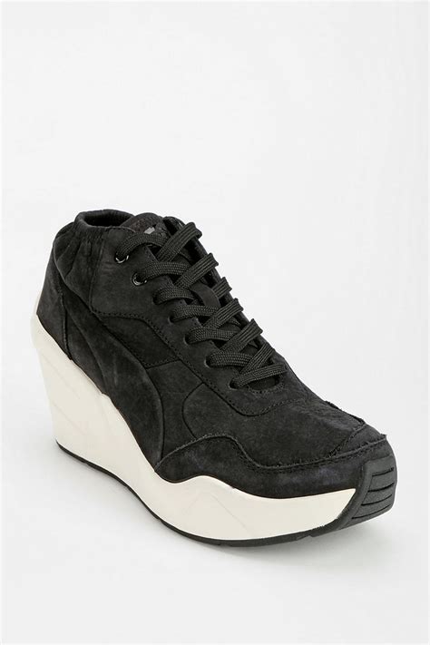 Lyst Puma Trinomic Hightop Wedge Sneaker In Black