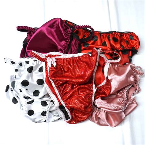 Seconds Lot 5 Pieces Mens Sissy Satin Foil Shiny Panties Sz S Anias