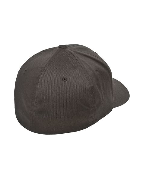 Flexfit Wooly Combed Twill Fitted Plain Baseball Cap Hat 6 Panel 22