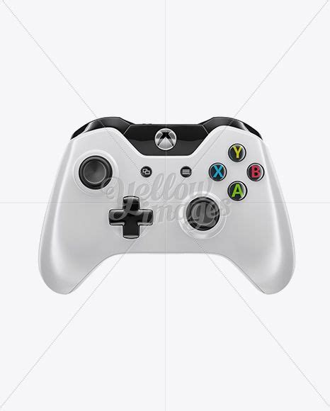 Xbox One Controller Mockup Front View On Yellow Images Object Mockups