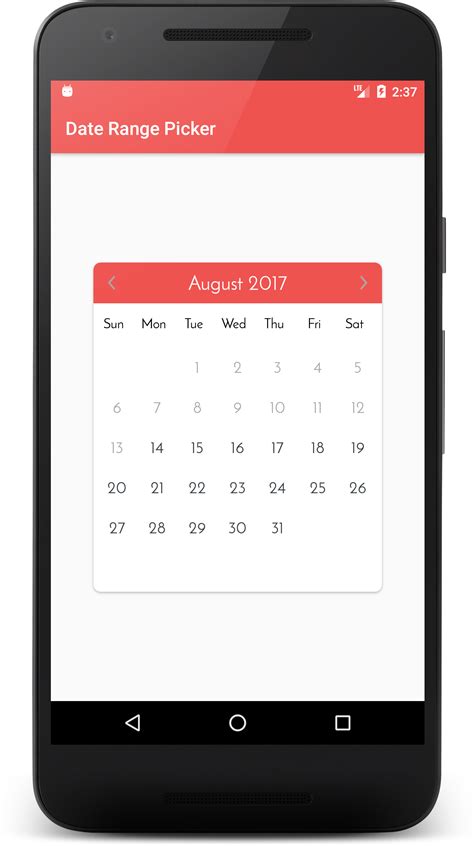 The Android Arsenal Date And Time Pickers Calendar Date Range Picker