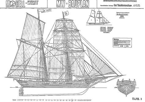Topsail Schooner La Toulonnaise 1823 Ship Model Plans Best Ship Models